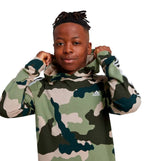 Hoodie Sudadera Capucha Casual Adidas J Bl Camo Ft Hd