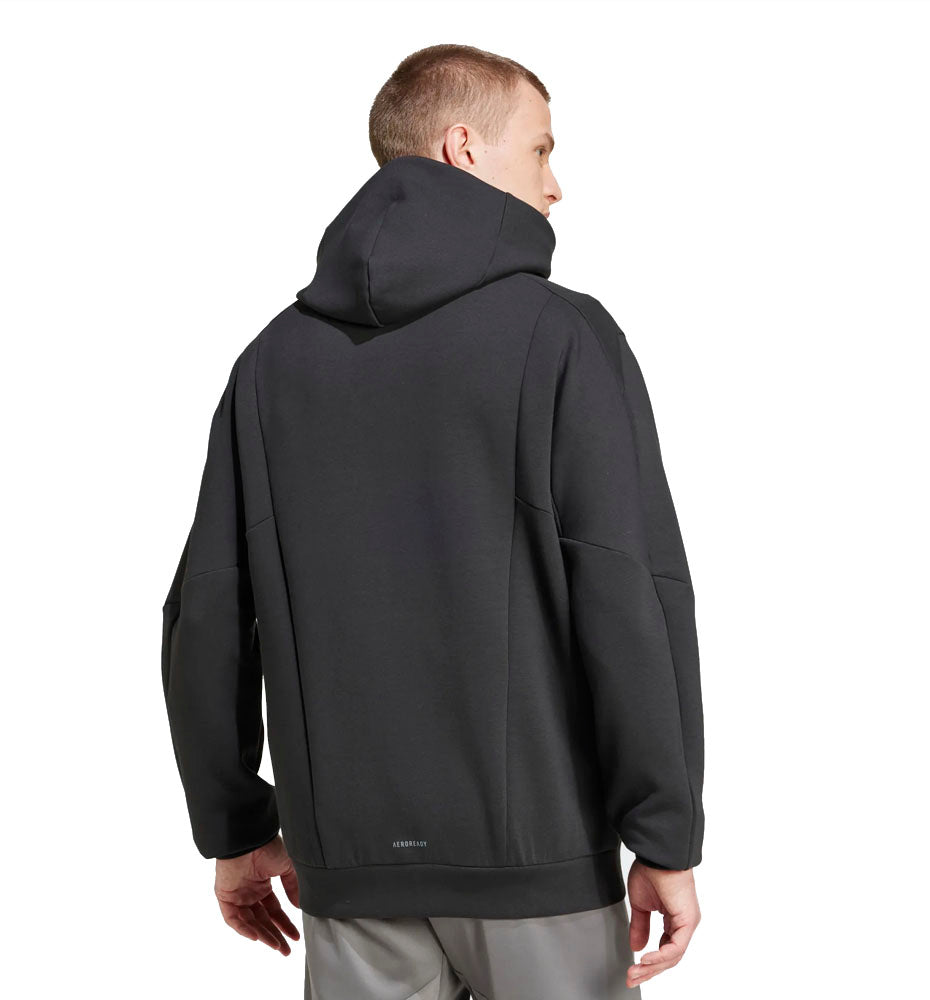 Hoodie Sudadera Capucha Fitness_Hombre_ADIDAS D4t Full Zip H