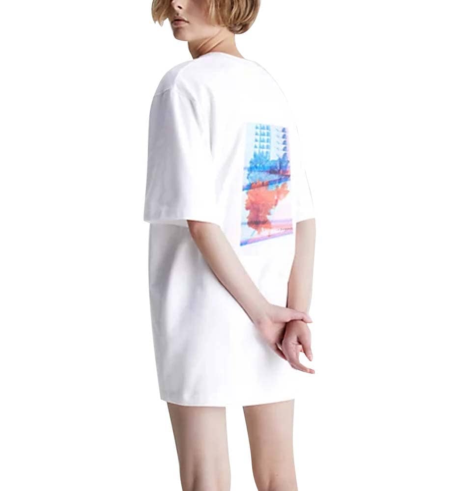 Casual Dress_Woman_CALVIN KLEIN Motion Floral Aw T-shirt Dress