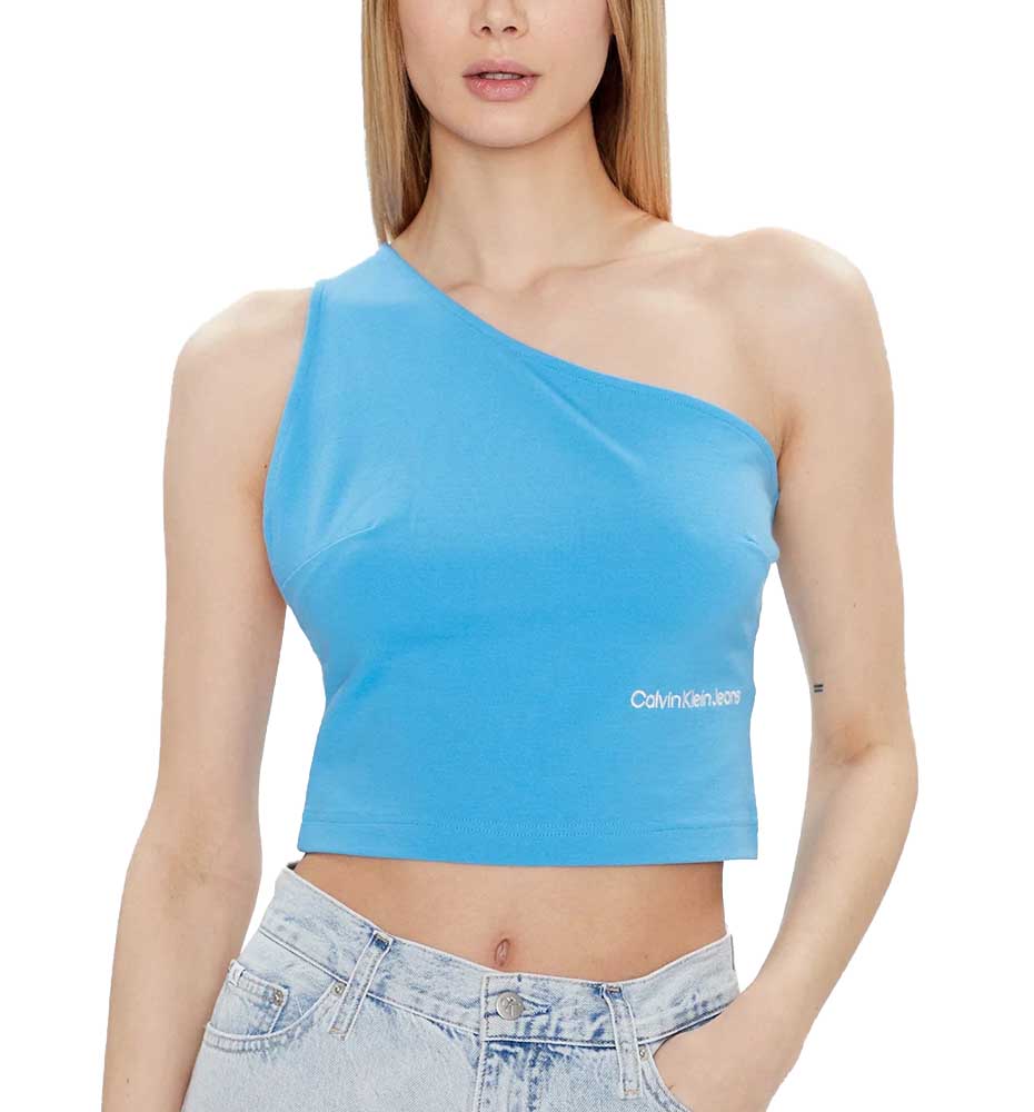 Casual Tank Top_Woman_CALVIN KLEIN Back Asym Cut Out Milano Top