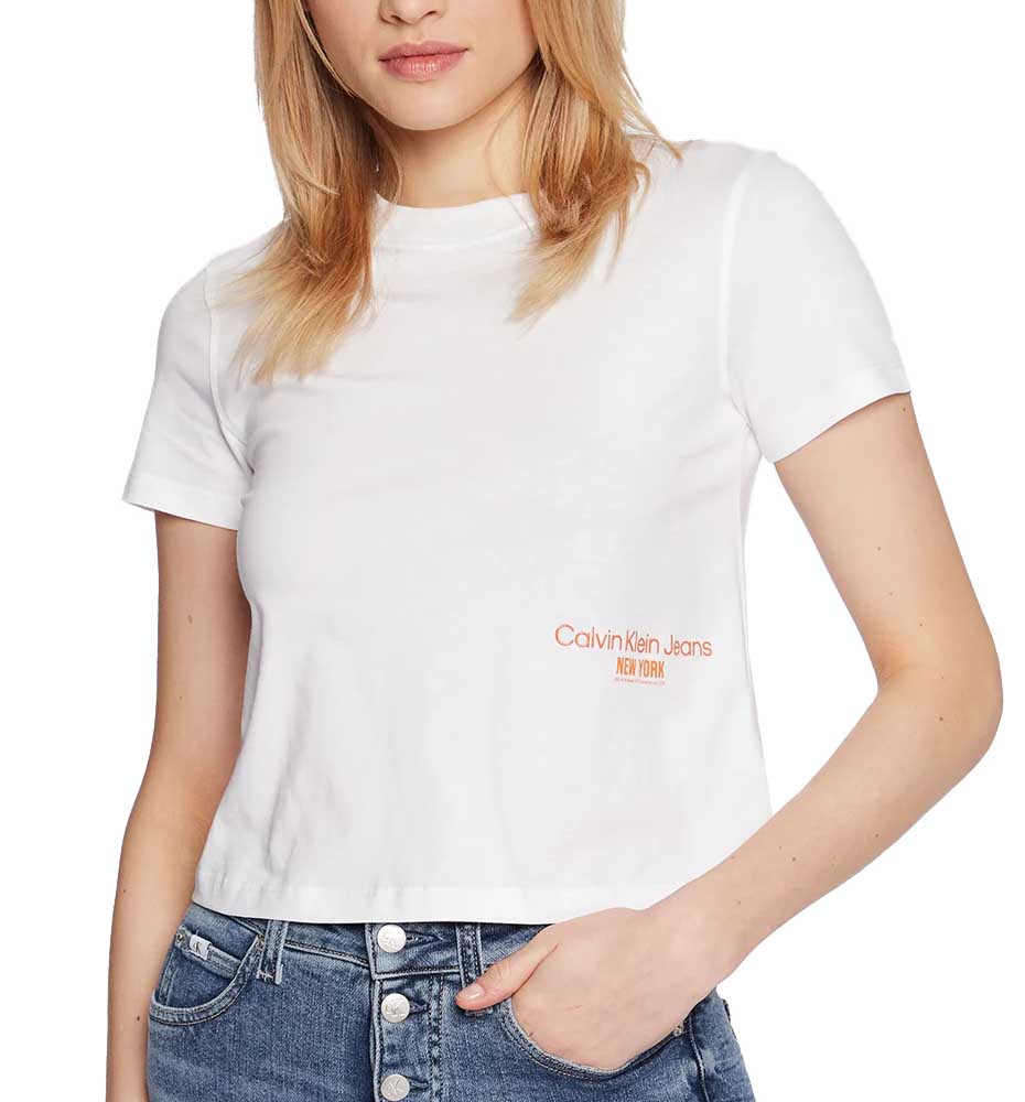 T-shirt M/c Casual_Mujer_CALVIN KLEIN Ny Logo Baby Tee