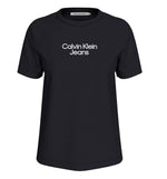 Camiseta M/C Casual Calvin Klein Stacked Institutional Reg Tee
