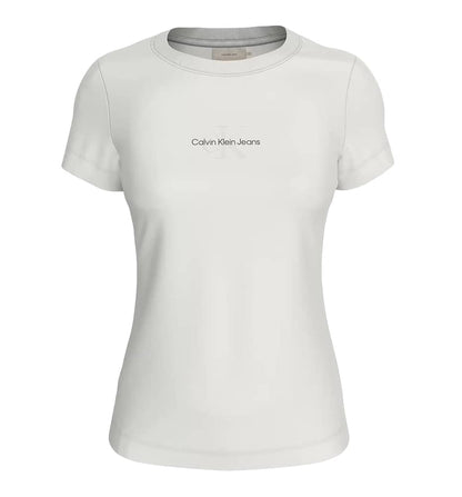 Camiseta M/c Casual_Mujer_CALVIN KLEIN Monologo Slim Tee