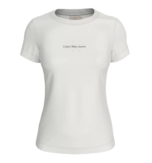 Camiseta M/c Casual_Mujer_CALVIN KLEIN Monologo Slim Tee