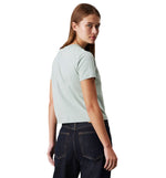 Camiseta M/C Casual Calvin Klein Woven Label Peached Baby Tee