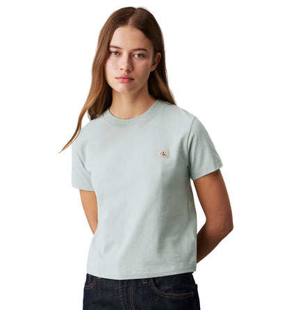 T-shirt M/c Casual_Mujer_CALVIN KLEIN Woven Label Peached Baby Tee