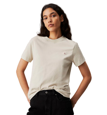 T-shirt M/c Casual_Mujer_CALVIN KLEIN Woven Label Peached Baby Tee