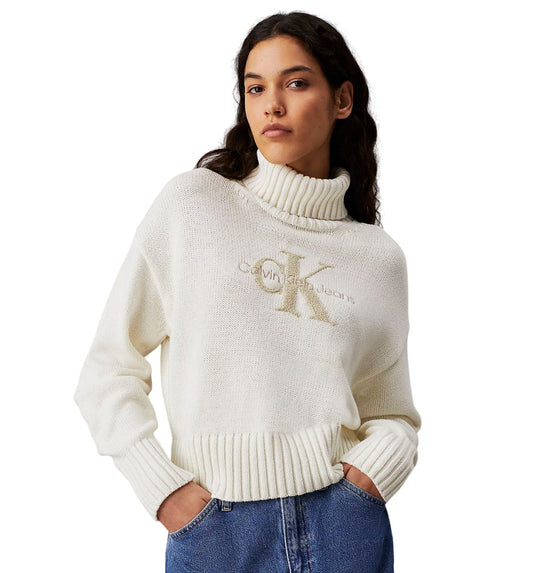 Casual Sweatshirt_Women_CALVIN KLEIN Chenille Monologo Sweater