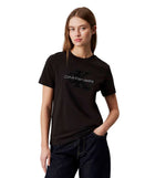 Camiseta M/C Casual Calvin Klein Chenille Monologo Regular Tee