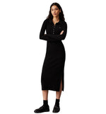 Vestido Casual Calvin Klein Woven Label Rib Polo Ls Dress