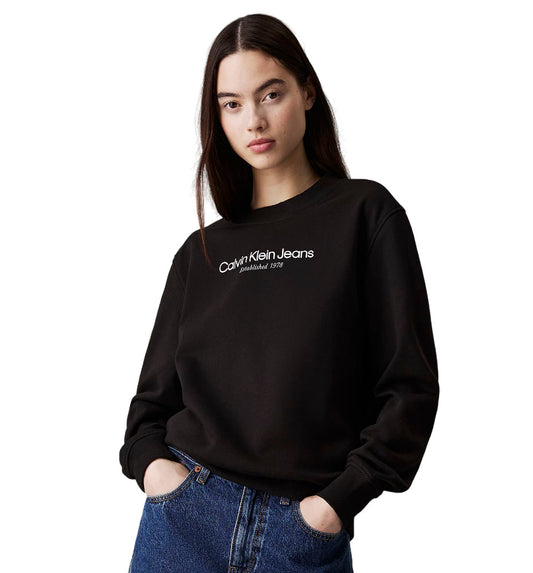 Casual Sweatshirt_Women_CALVIN KLEIN Institutional Graphic Reg Cn