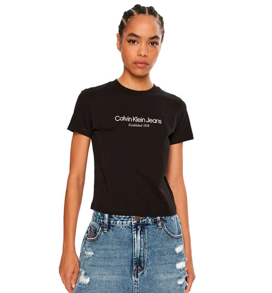 T-shirt M/c Casual_Mujer_CALVIN KLEIN Institutional Graphic Baby Tee