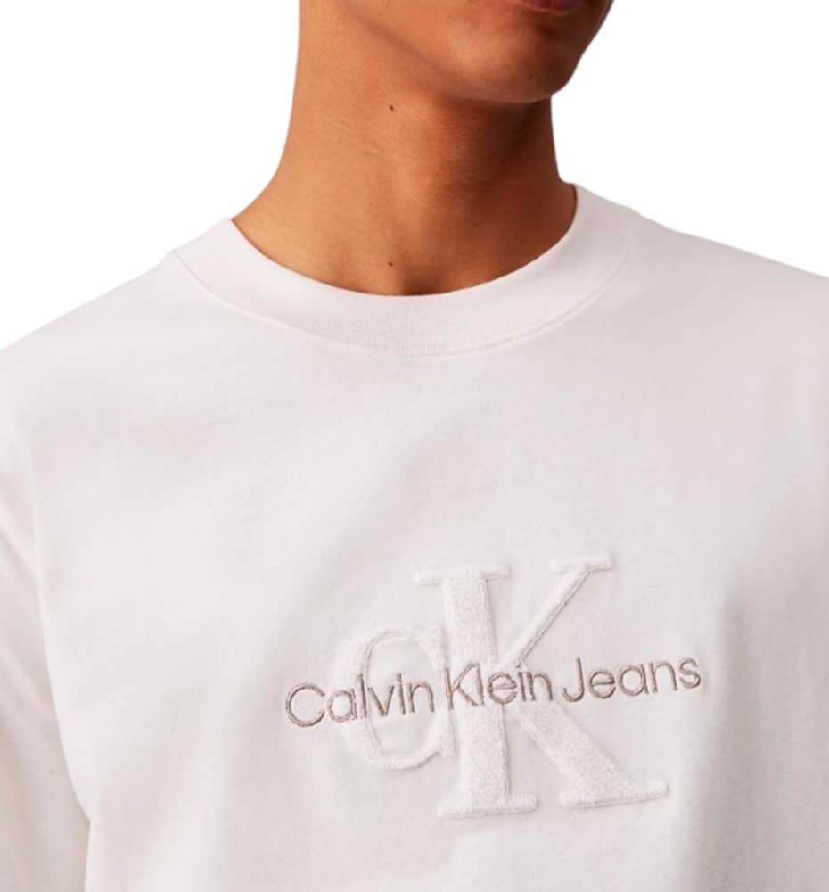 Camiseta M/c Casual_Hombre_CALVIN KLEIN Chenille Monologo Tee