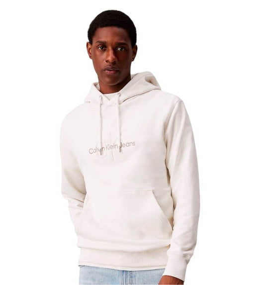 Hoodie Sudadera Capucha Casual_Hombre_CALVIN KLEIN Chenille Monologo Hoodie