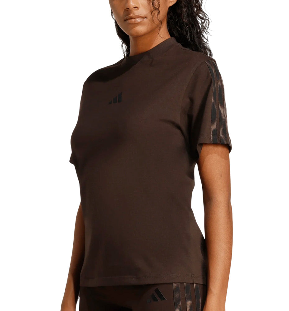 Women's Casual T-Shirt_ADIDAS W Seasonal Essentials Leopard
