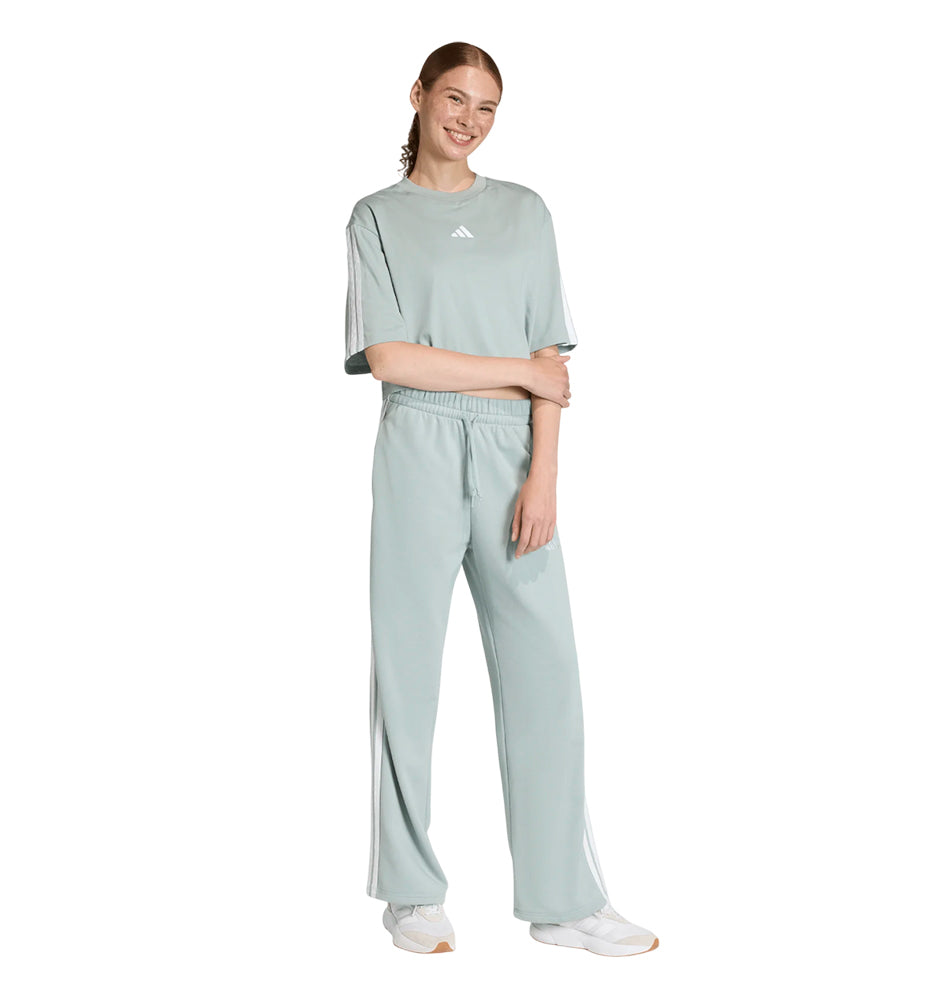 Pantalón Casual Adidas 3Stripes Open Hem French Terry
