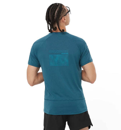 T-shirt M/c Trail_Men_SALOMON Cross Run Ss Tee Gfx M