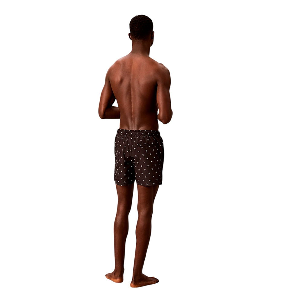 Calvin Klein Short Drawstring Covered Waistband Swim Trunks
