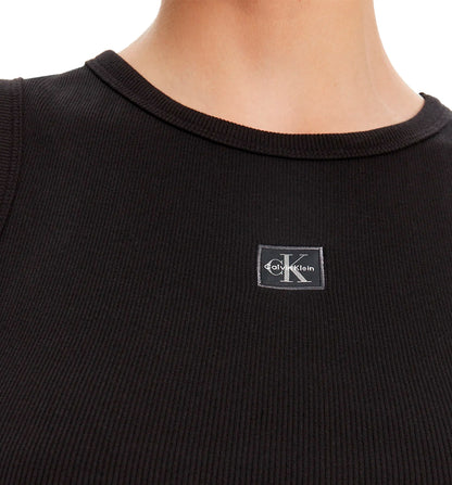 Calvin Klein Women's Casual Tank Top - Woven Label 2x2 Cotton Rib T