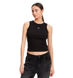 Camiseta De Tirantes Casual Calvin Klein A - Woven Label 2x2 Cotton Rib T