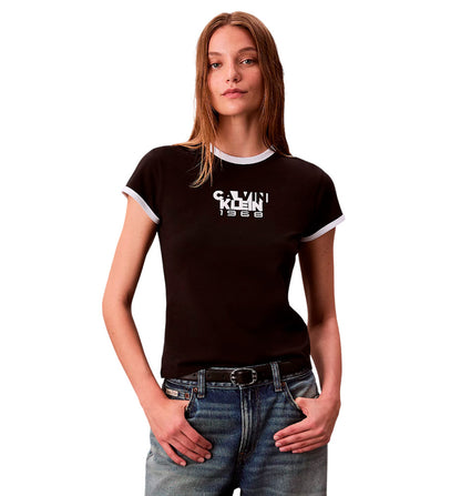 Casual_Women's T-shirt_CALVIN KLEIN Ss 1968 Graphic Baby Tee