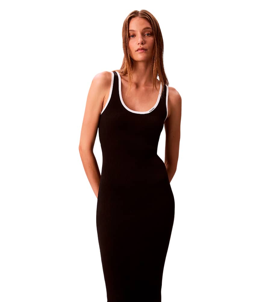 Casual Dress_Women_CALVIN KLEIN Sleeveless Dress W/ Color Block