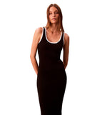 Vestido Casual Calvin Klein Sleeveless Dress W/ Color Block