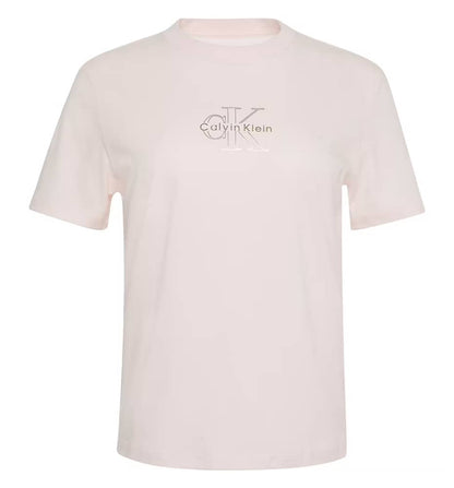 T-shirt M/c Casual_Mujer_CALVIN KLEIN Ss Classic Foil Monologue Tee