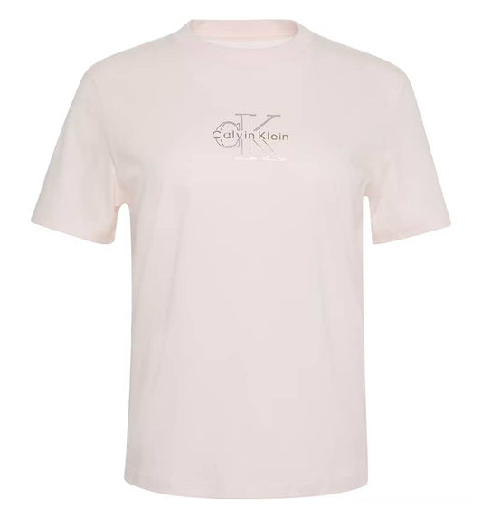 T-shirt M/c Casual_Mujer_CALVIN KLEIN Ss Classic Foil Monologue Tee