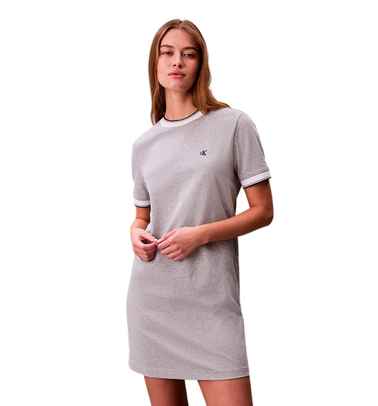 Vestido Casual Calvin Klein Monogram Stripe Trim Mini