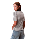 Calvin Klein Monologo Rib Polo Stripe Casual Polo