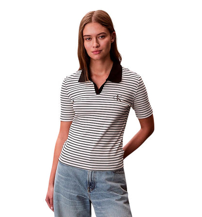 Polo Casual Calvin Klein Monologo Rib Polo Stripe