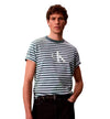 Camiseta Casual Calvin Klein 20s Stripe Monologo