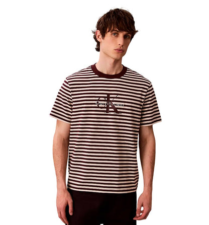T-shirt M/c Casual_Men_CALVIN KLEIN Ss 20s Stripe Jersey Monologo Cn