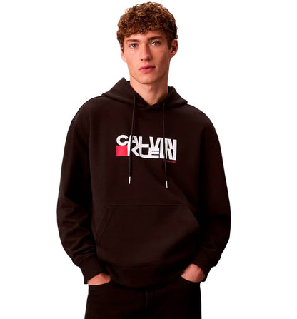 Hoodie Sweatshirt Casual_Men_CALVIN KLEIN Ls Eu 350terry Ck Redbox Graphic