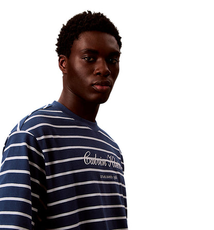 Camiseta  Casual Calvin Klein Stripe Casual Pique Calvin
