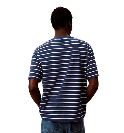 Camiseta  Casual Calvin Klein Stripe Casual Pique Calvin