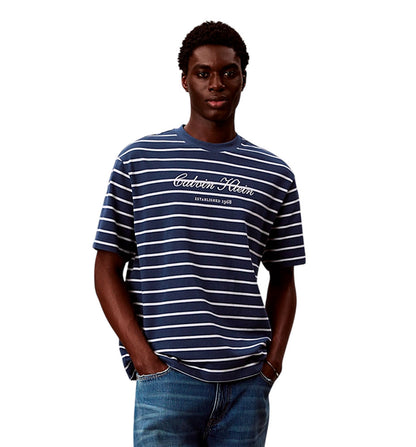 Camiseta  Casual Calvin Klein Stripe Casual Pique Calvin