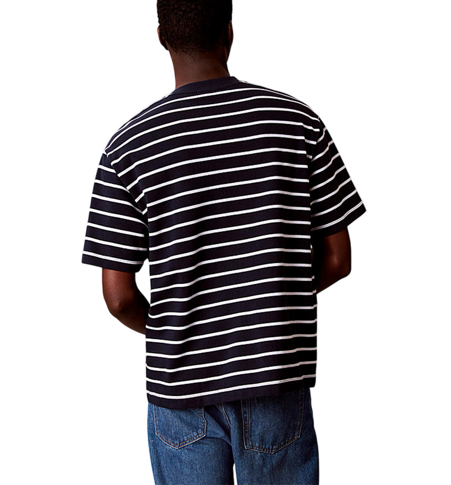Camiseta  Casual Calvin Klein Stripe Casual Pique Calvin
