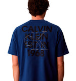 Camiseta Casual Calvin Klein Ovszd 16s Overlay Back Graphi
