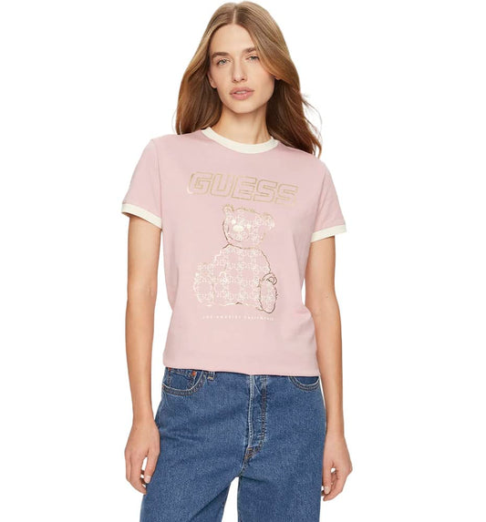 Camiseta M/c Casual_Mujer_GUESS Midge Logo Bear Ss T-shirt