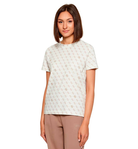 Camiseta M/c Casual_Mujer_GUESS 4g Rhombus Studs Ss T-shirt