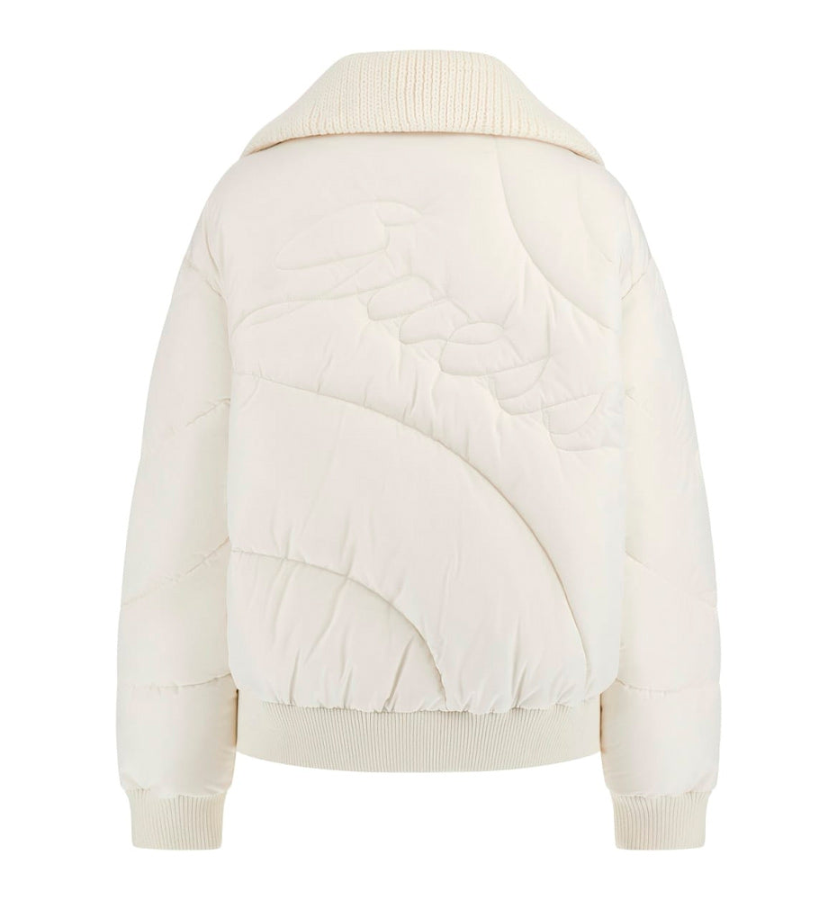 Guess Dora Detachable Knit-Collar Pu Casual Jacket