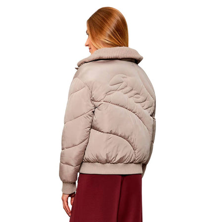 Chaqueta Casual_Mujer_GUESS Dora Detachable Knit-collar Pu