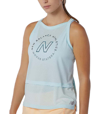 Running_Women's Sleeveless T-shirt_NEW BALANCE Printed Impact Run Hybrid Tank