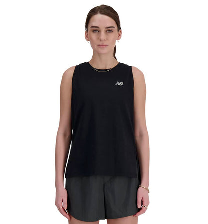 Camiseta Sin Mangas Running_Mujer_NEW BALANCE Sport Essentials Heathertech Tan