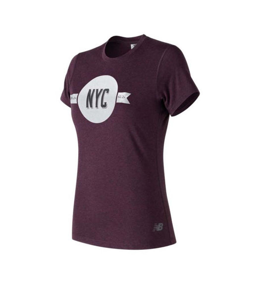 Camiseta Running_Mujer_NEW BALANCE Camiseta Mc Heather Nyc