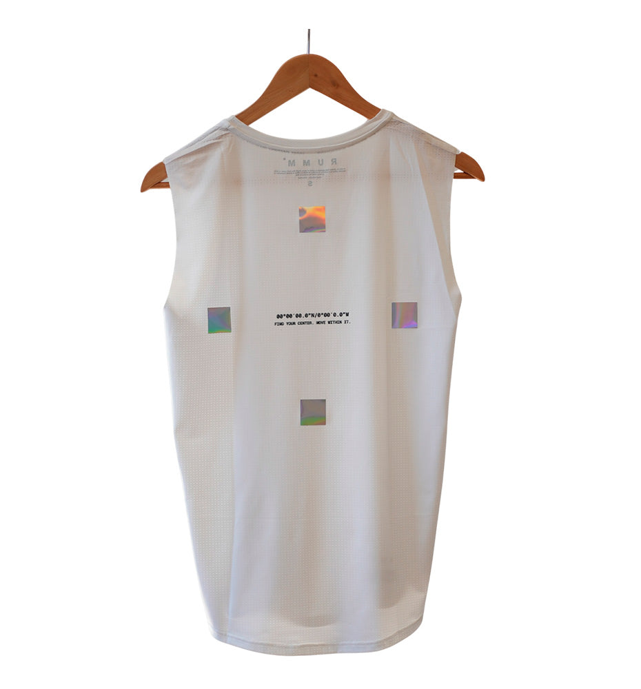 Running Sleeveless Shirt_Women_RUMM Essential White Tank Woman